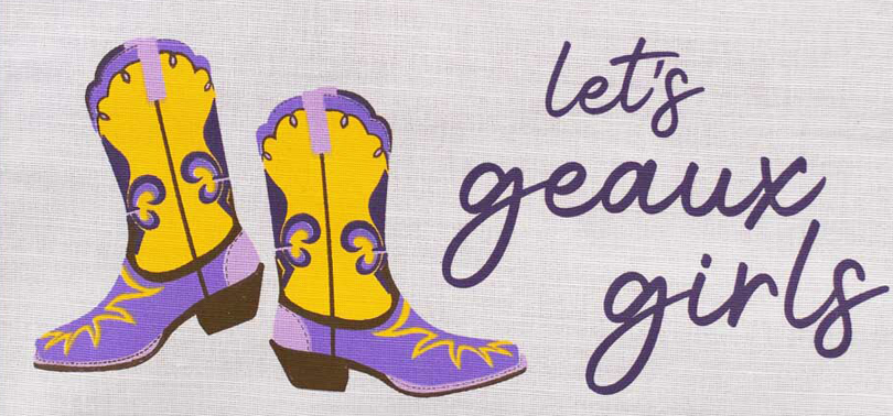 Let’s Geaux Girls Purple & Gold Juco Tote Bag – Stylish Gameday Accessory and Gift