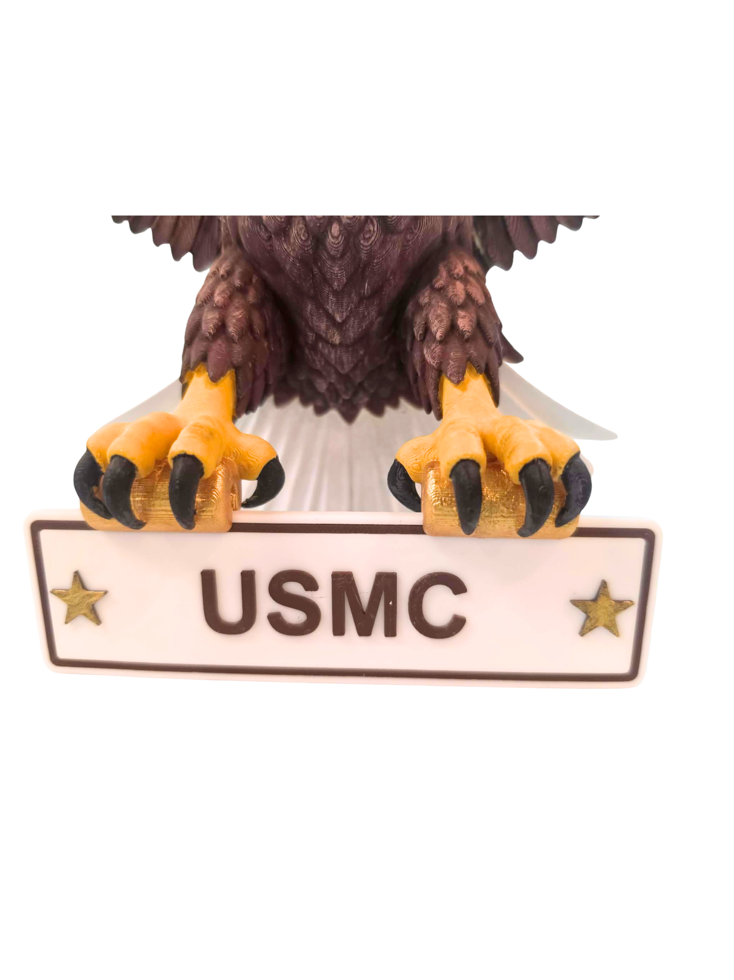Hand-Painted Bald Eagle Sculpture | Patriotic Wreath Attachment & Military Branch Tribute | Veteran Gift