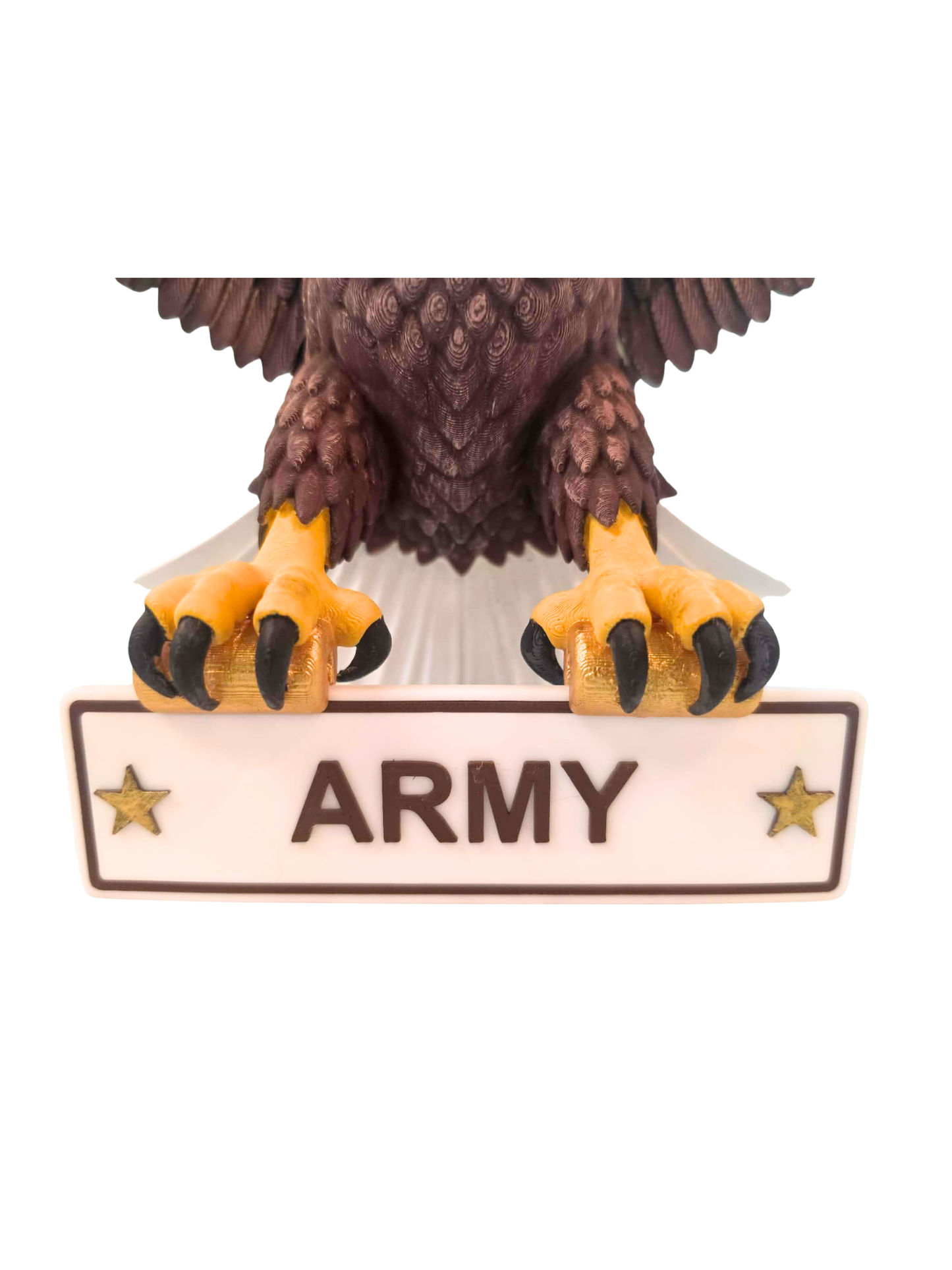Hand-Painted Bald Eagle Sculpture | Patriotic Wreath Attachment & Military Branch Tribute | Veteran Gift