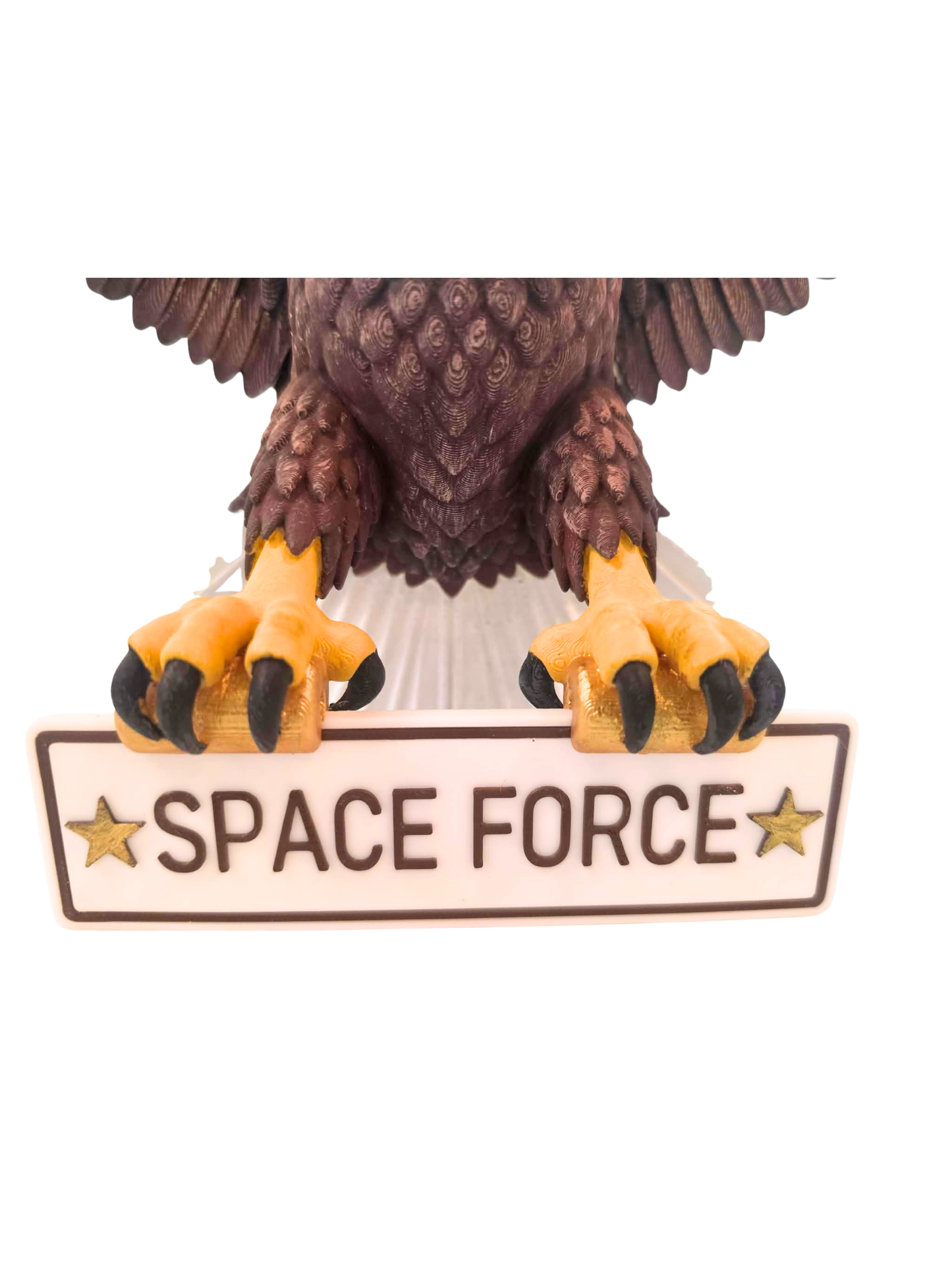 Hand-Painted Bald Eagle Sculpture | Patriotic Wreath Attachment & Military Branch Tribute | Veteran Gift