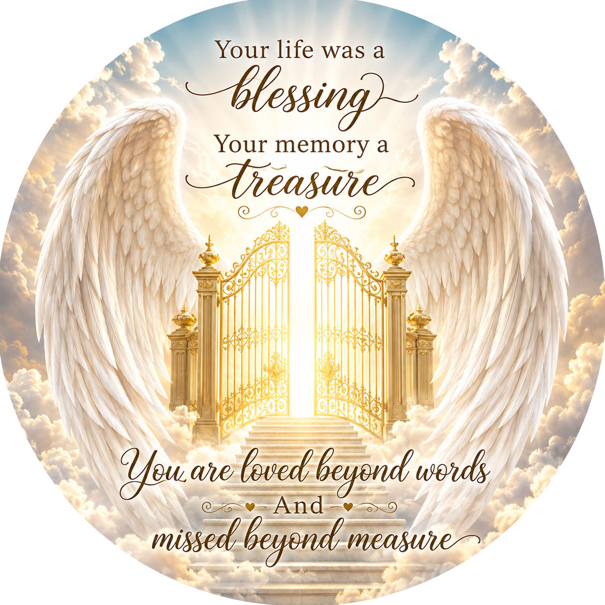 Exclusive Memorial Signs – Elegant Remembrance Tribute – Available in 10" & 11.75" – Cemetery Decor