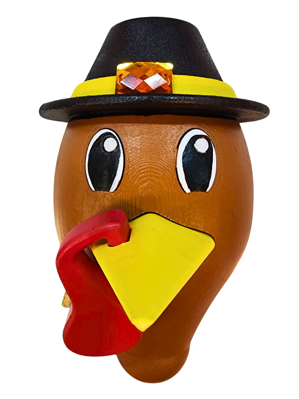 Pilgrim Pete Turkey Head Wreath Attachment | 3D Printed & Hand Painted