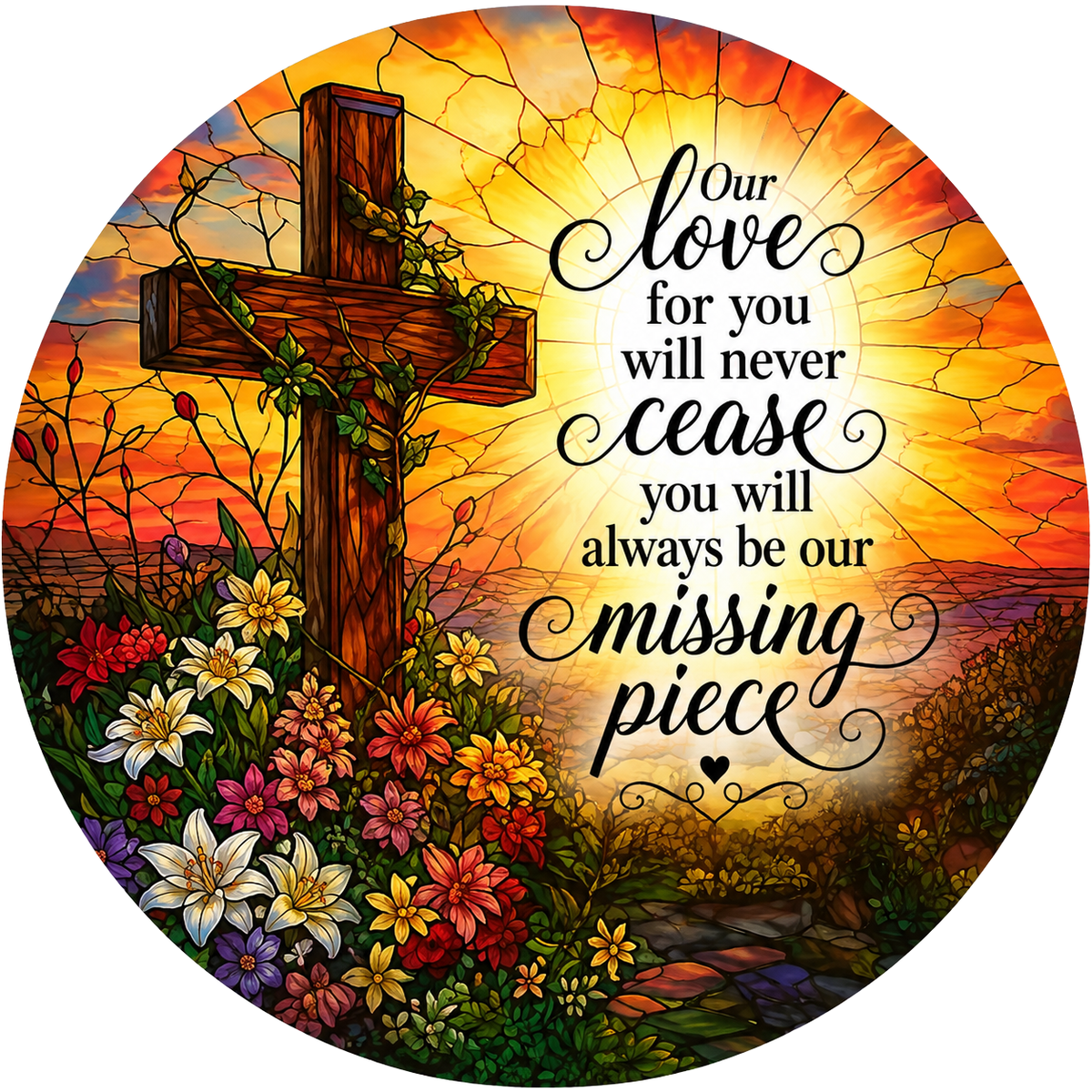 Exclusive Memorial Signs – Elegant Remembrance Tribute – Available in 10" & 11.75" – Cemetery Decor