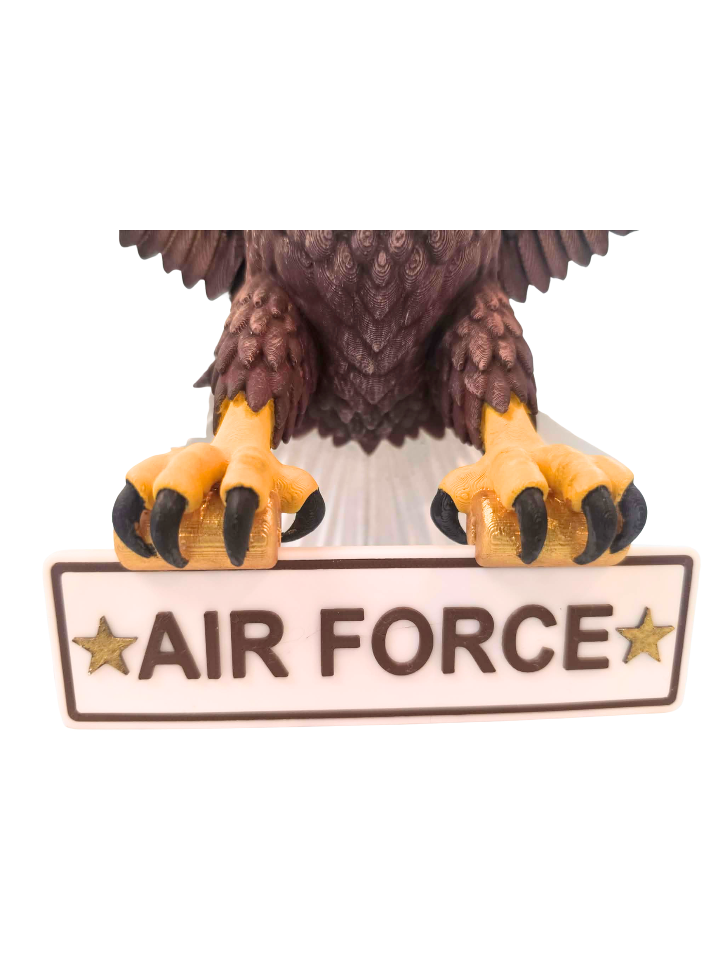 Hand-Painted Bald Eagle Sculpture | Patriotic Wreath Attachment & Military Branch Tribute | Veteran Gift