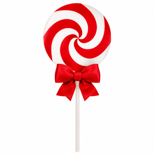 Large 3D Printed Lollipop Prop/Attachment with Bow - Custom Colors 19"