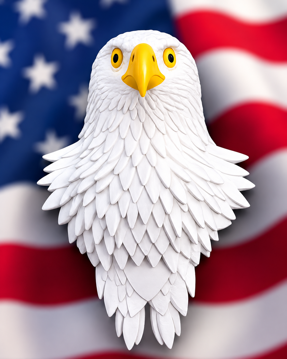 Original 3D Printed Eagle Head Wreath Attachment