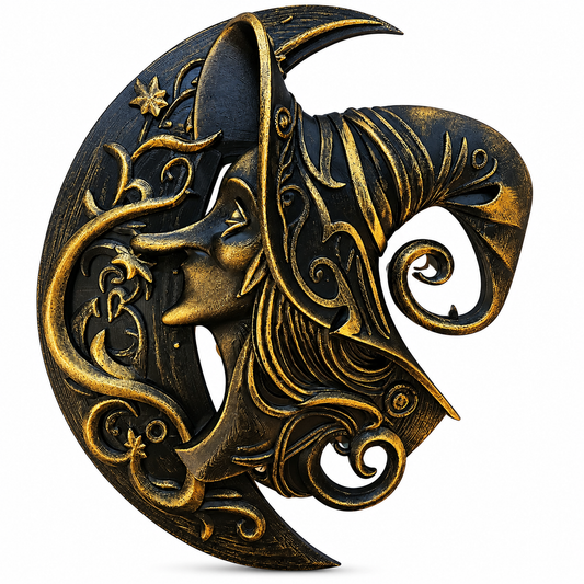 Witch Moon Wreath Attachment/Wall Art — Original Hand-Painted 3D Design