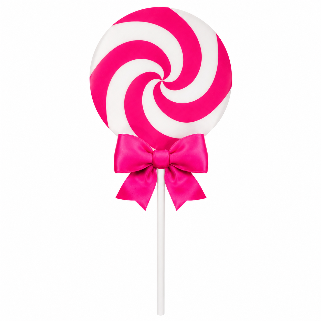 Large 3D Printed Lollipop Prop/Attachment with Bow - Custom Colors 19"