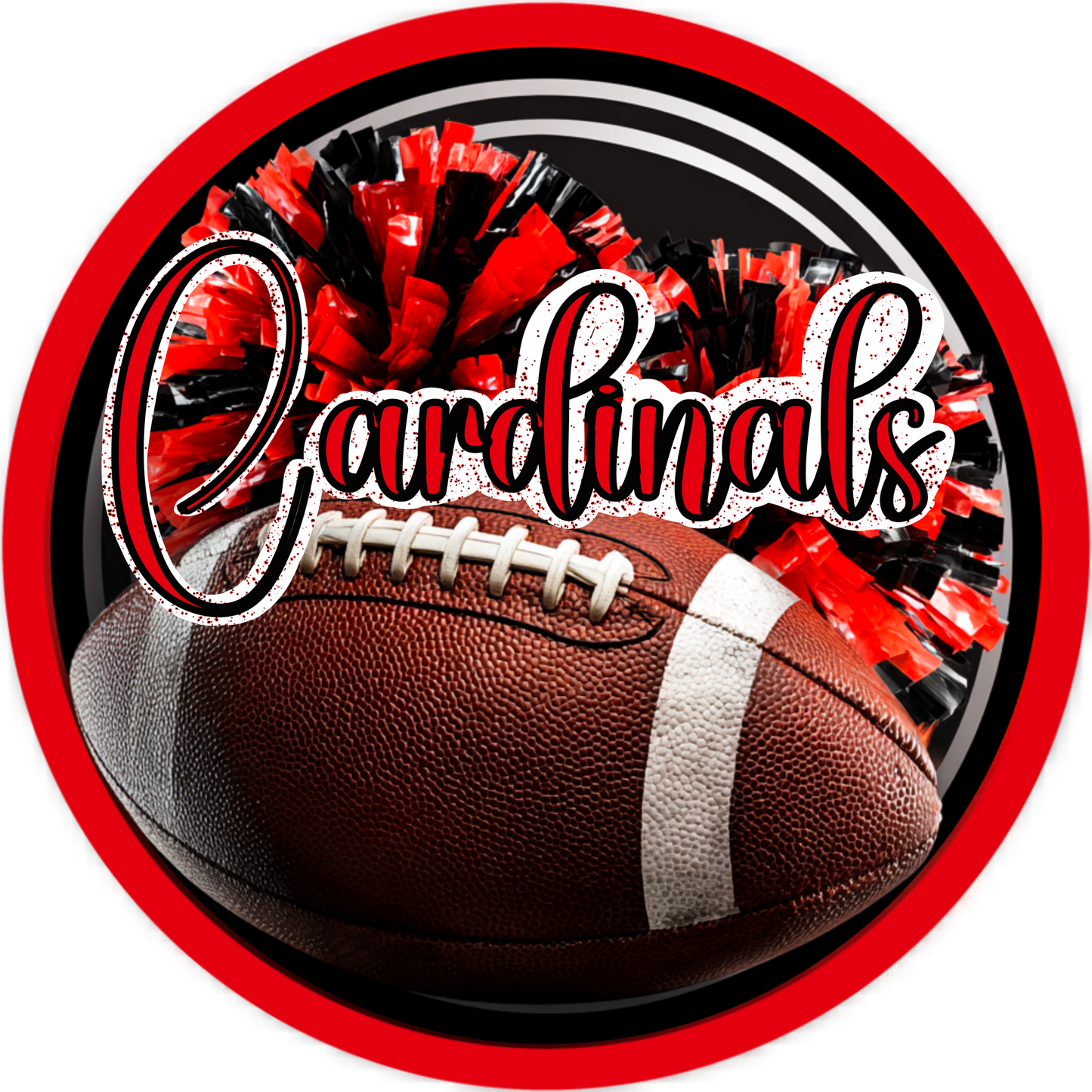 High School Football Mascot Metal Signs – 8”, 10”, & 12” Rounds
