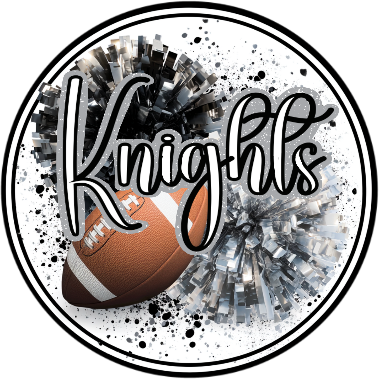 High School Football Mascot Metal Signs – 8”, 10”, & 12” Rounds