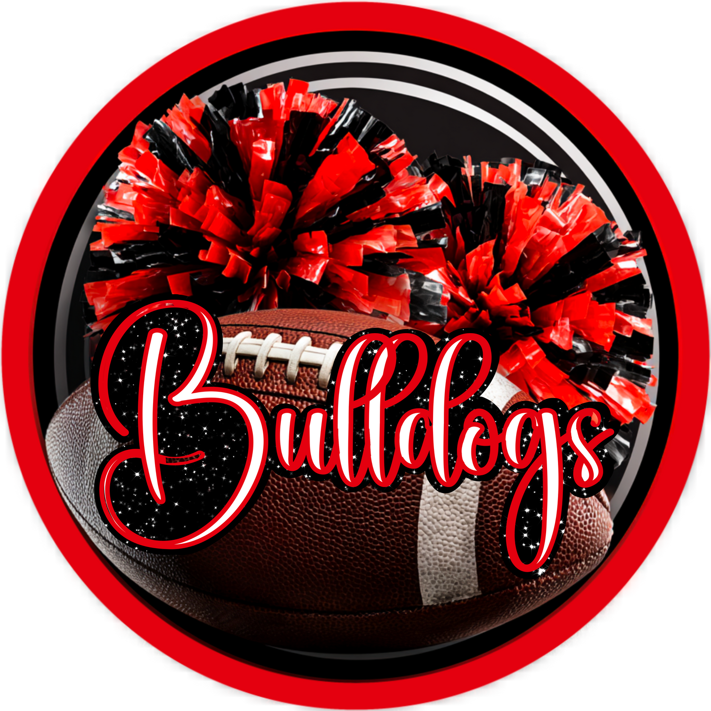 High School Football Mascot Metal Signs – 8”, 10”, & 12” Rounds