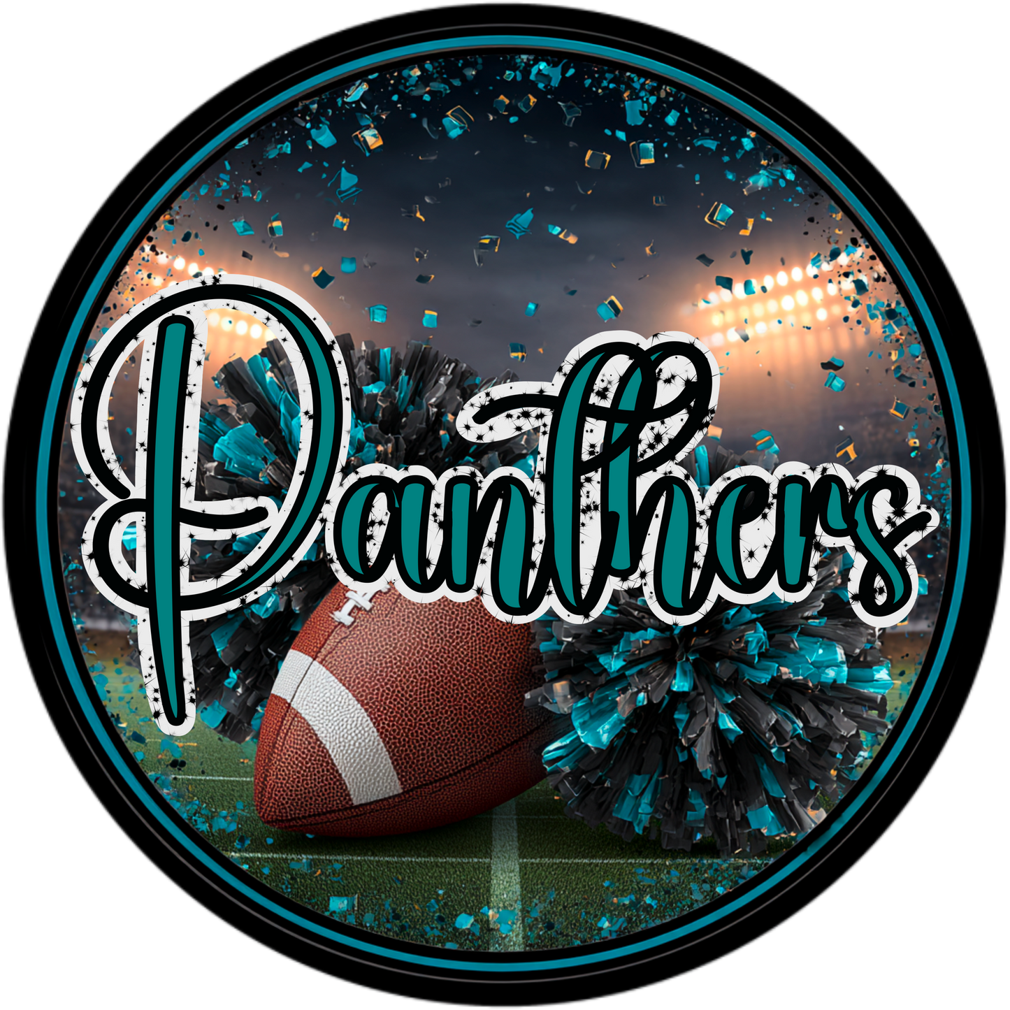 High School Football Mascot Metal Signs – 8”, 10”, & 12” Rounds