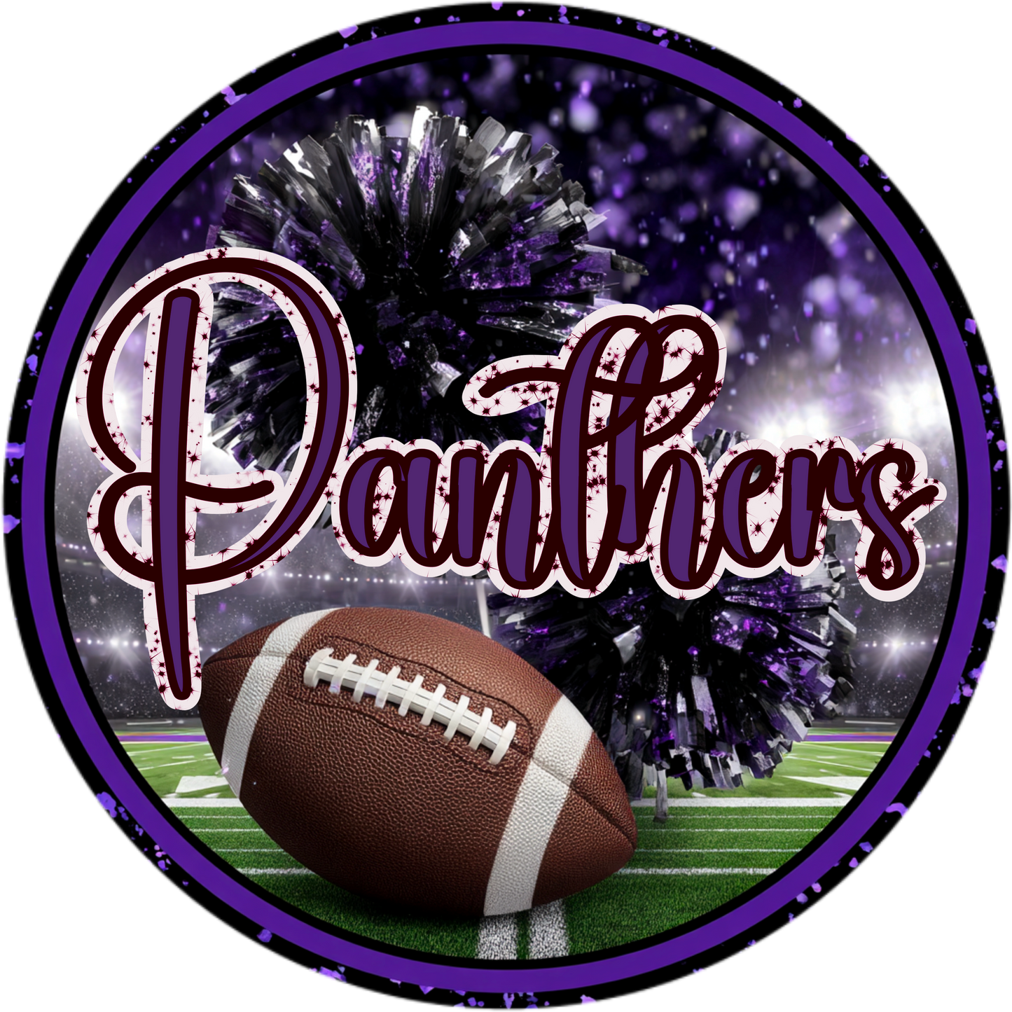 High School Football Mascot Metal Signs – 8”, 10”, & 12” Rounds