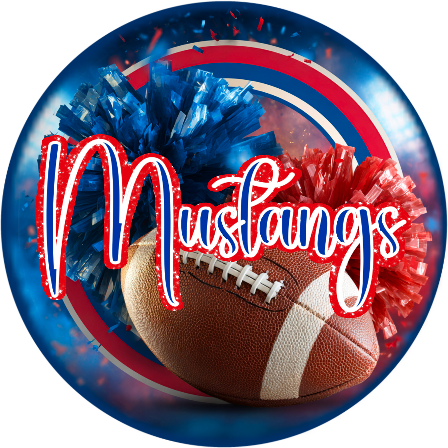 High School Football Mascot Metal Signs – 8”, 10”, & 12” Rounds