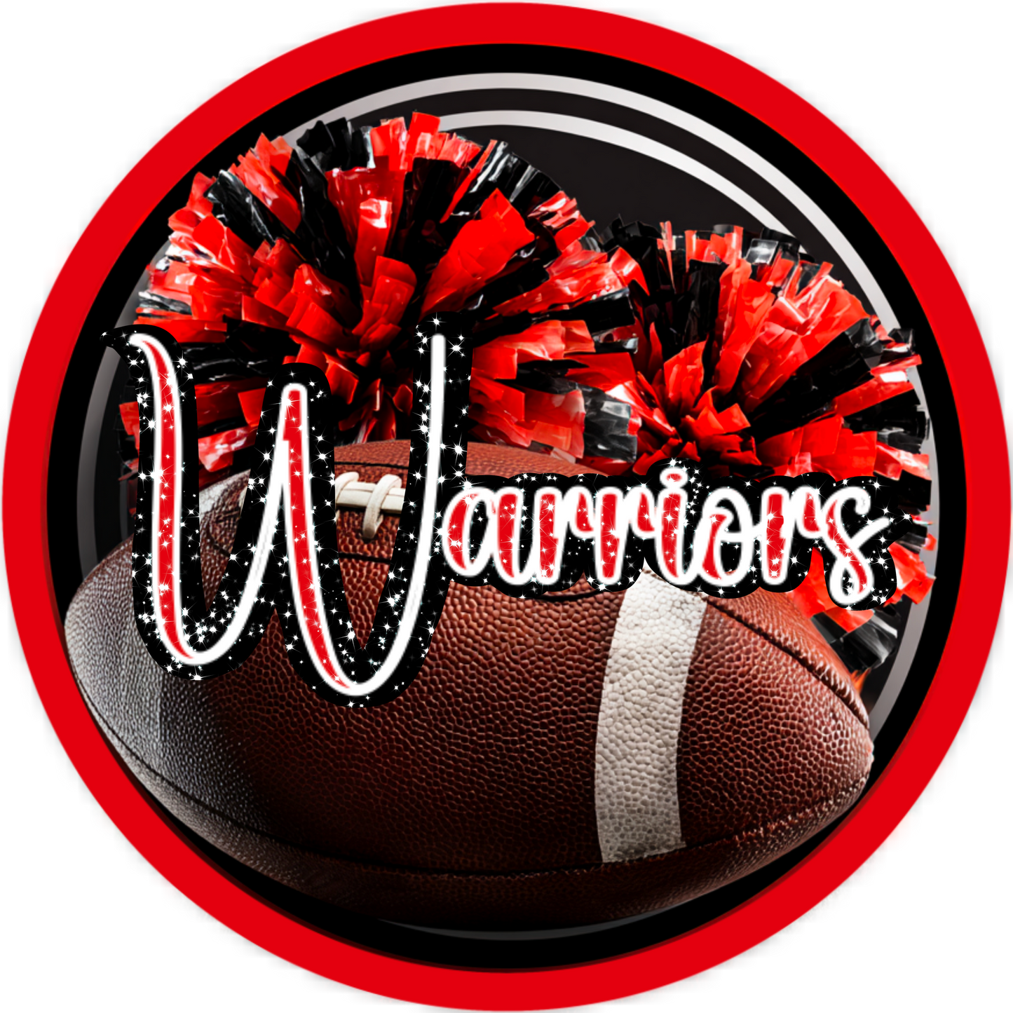 High School Football Mascot Metal Signs – 8”, 10”, & 12” Rounds