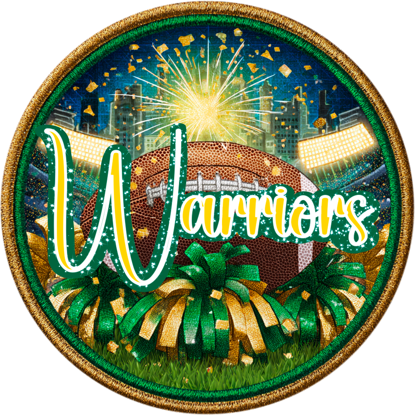 High School Football Mascot Metal Signs – 8”, 10”, & 12” Rounds