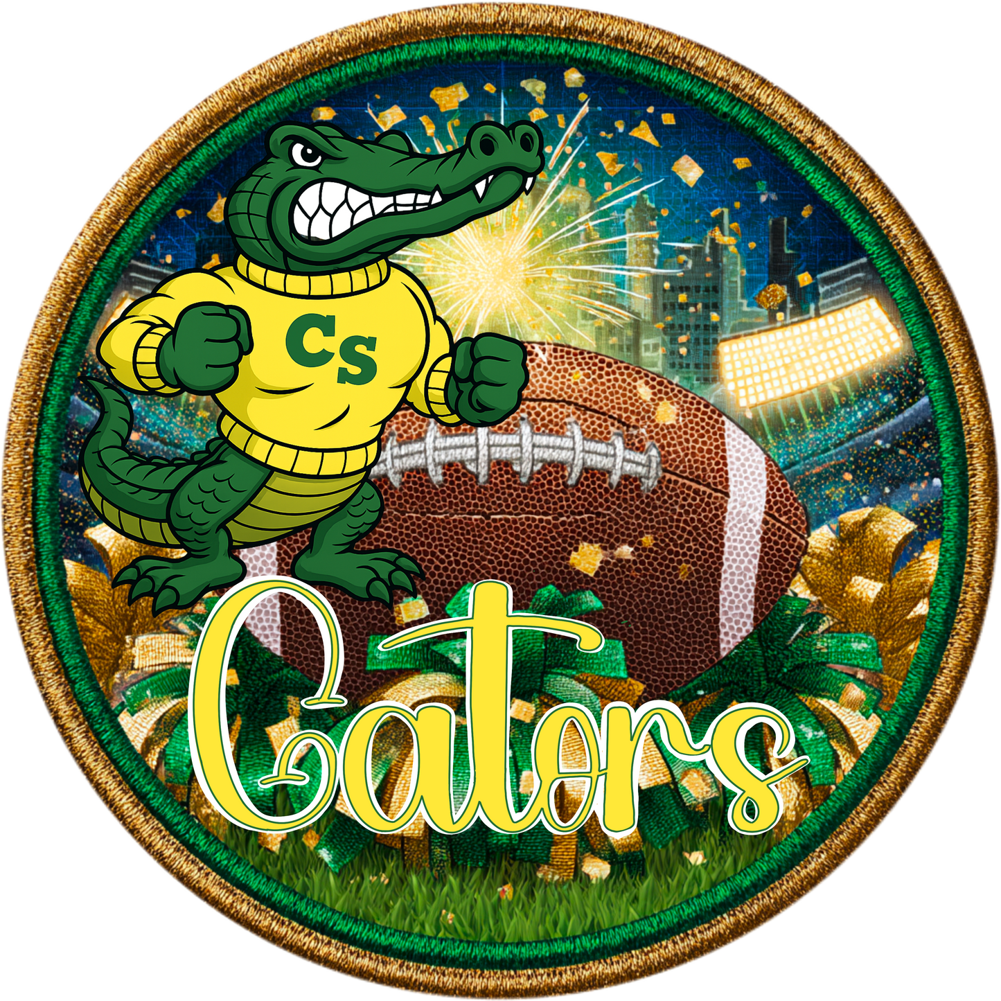 High School Football Mascot Metal Signs – 8”, 10”, & 12” Rounds