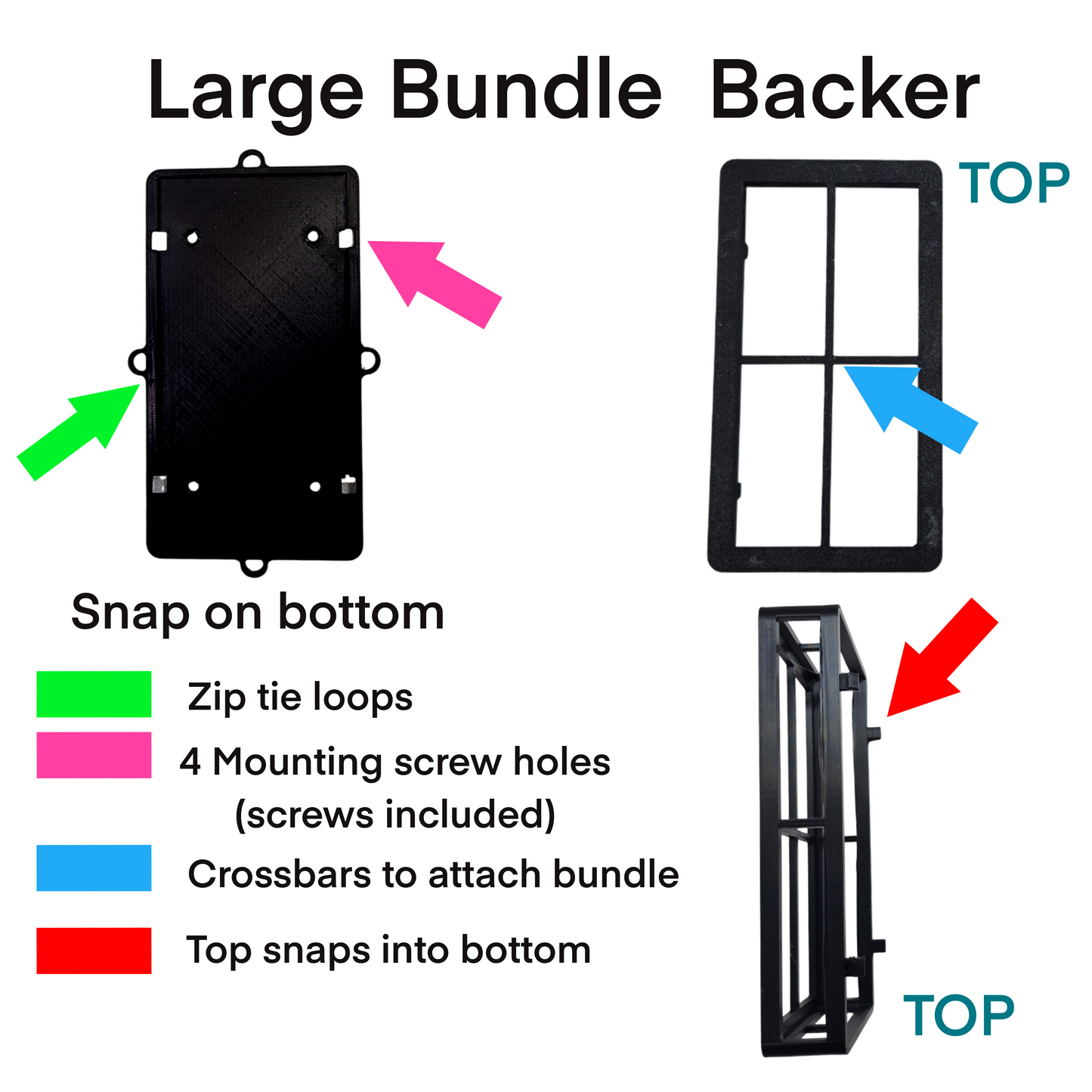 Bundle Backer™ – Modular Floral Bundle Holder for Wreaths & Door Hangers (with screws no foam)