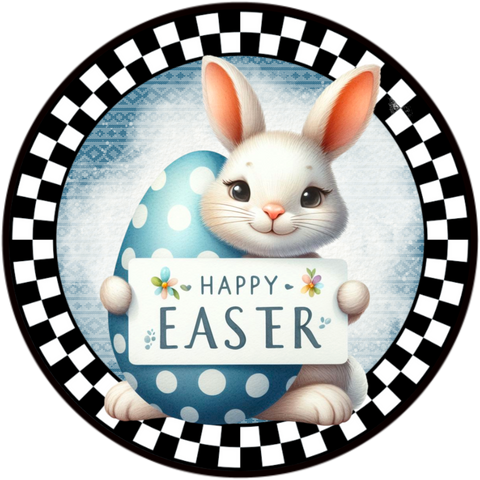 Happy Easter Bunny Metal Sublimated Sign