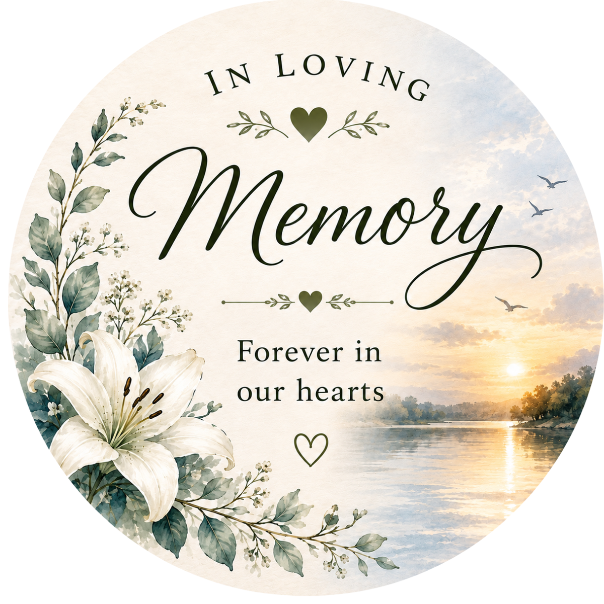 Exclusive Memorial Signs – Elegant Remembrance Tribute – Available in 10" & 11.75" – Cemetery Decor
