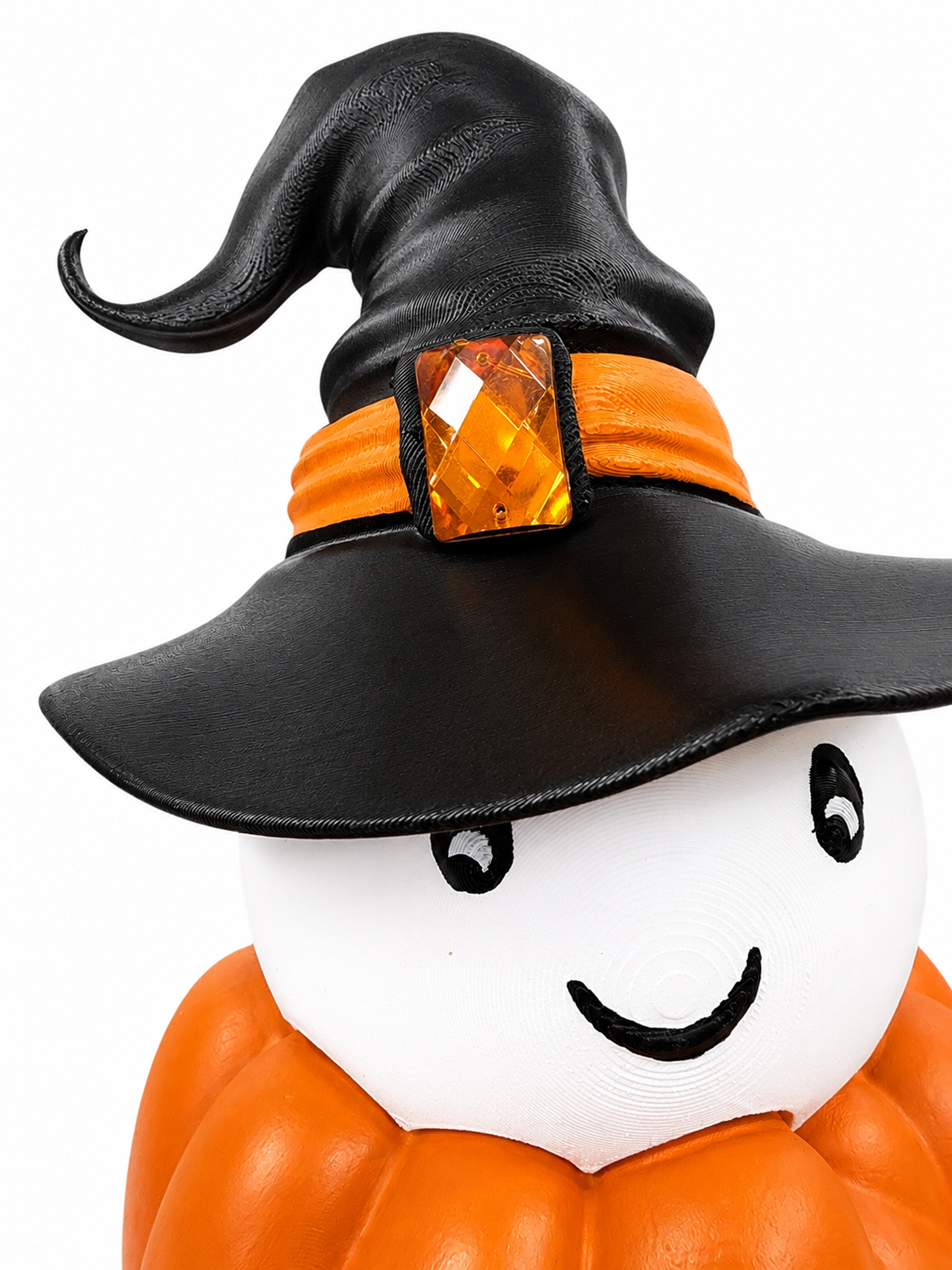 Peek-a-Boo Pumpkin Ghost Wreath Attachment | 10" Halloween 3D Printed Decor
