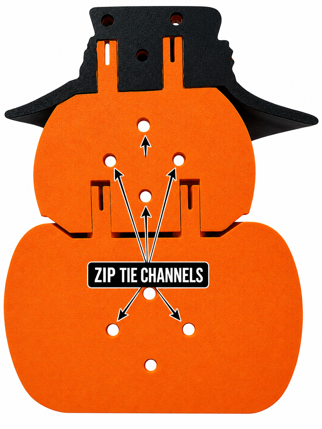 Peek-a-Boo Pumpkin Ghost Wreath Attachment | 10" Halloween 3D Printed Decor