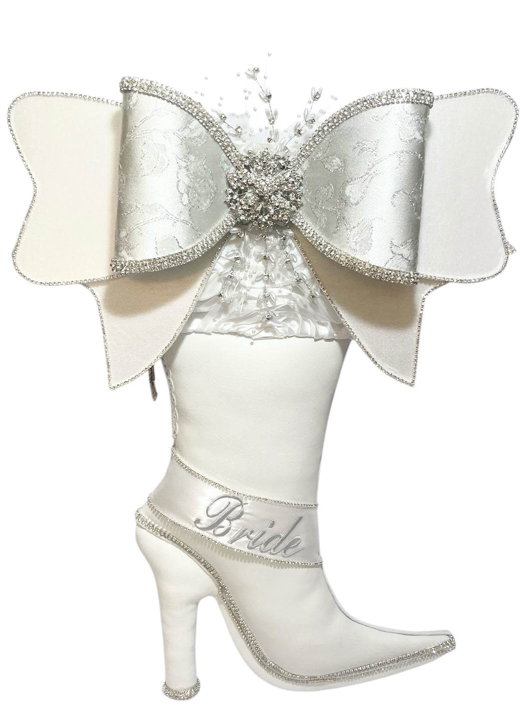 The Wedding Bridal Bougie Add couture elegance to your special day Personalization is offered with this stunning attachment handcrafted by costume designer Cindy Russell