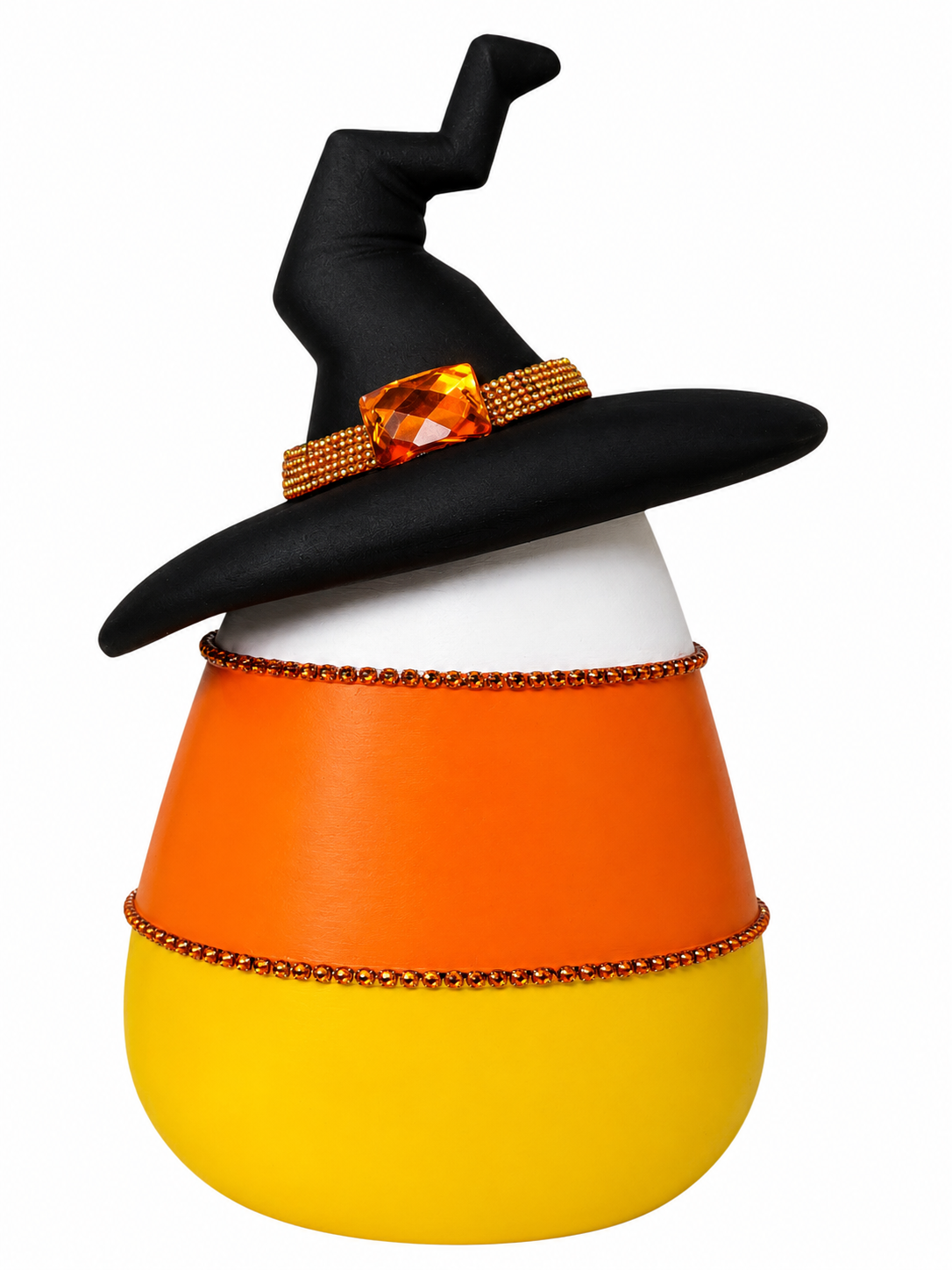 Candy Corn Couture Tabletop Decor, 10" Halloween Candy Corn Decoration, 3D Printed Shelf & Mantel Decor, Original Design by Terri Marshall