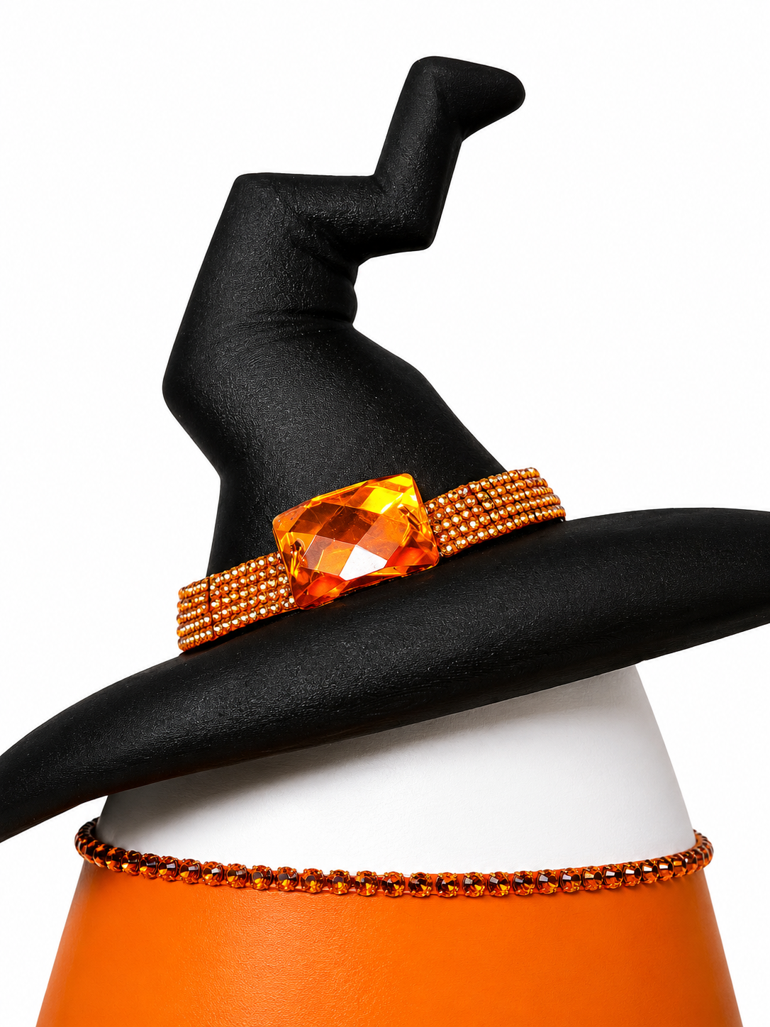 Candy Corn Couture Tabletop Decor, 10" Halloween Candy Corn Decoration, 3D Printed Shelf & Mantel Decor, Original Design by Terri Marshall