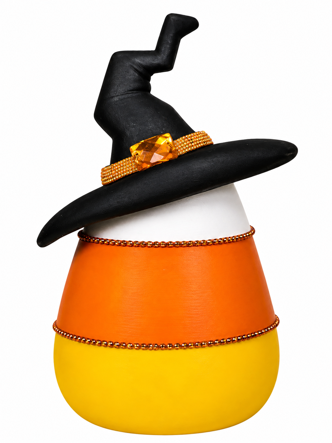 Candy Corn Couture Tabletop Decor, 10" Halloween Candy Corn Decoration, 3D Printed Shelf & Mantel Decor, Original Design by Terri Marshall