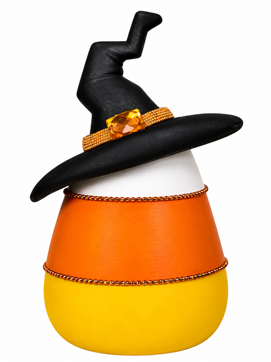 Candy Corn Couture Tabletop Decor, 10" Halloween Candy Corn Decoration, 3D Printed Shelf & Mantel Decor, Original Design by Terri Marshall