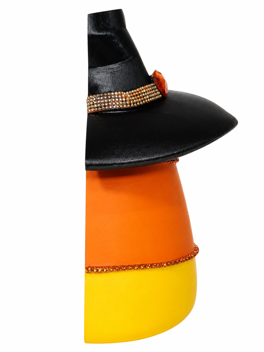 Candy Corn Couture Wreath Attachment, 10" Halloween Wreath Attachment, 3D Printed Witch Hat Candy Corn Decor by MilandDil Designs