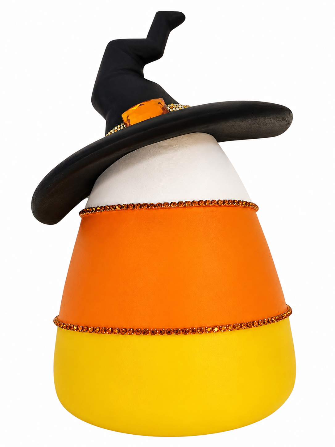 Candy Corn Couture Wreath Attachment, 10" Halloween Wreath Attachment, 3D Printed Witch Hat Candy Corn Decor by MilandDil Designs