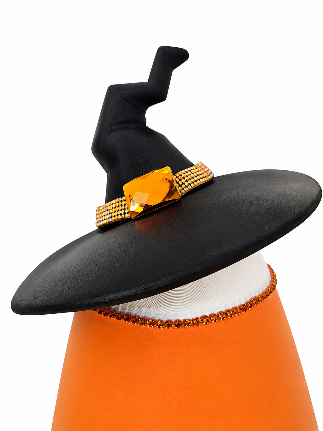 Candy Corn Couture Wreath Attachment, 10" Halloween Wreath Attachment, 3D Printed Witch Hat Candy Corn Decor by MilandDil Designs