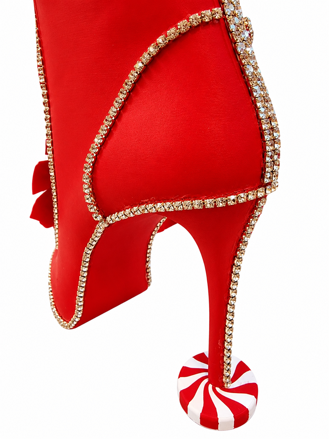 Candy Cane Couture Christmas Boot