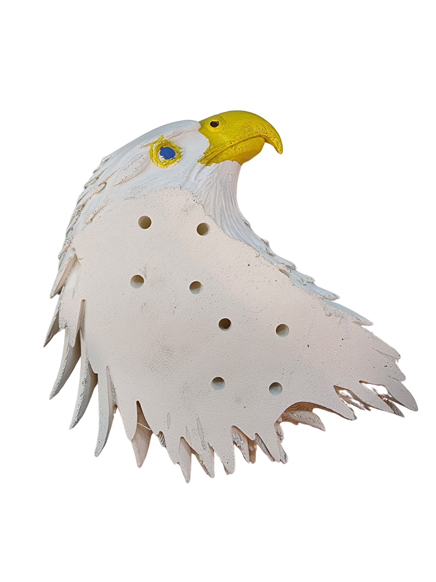 Left-Facing Bald Eagle Head Wreath Attachment | Patriotic 3D Printed Americana Decor | Memorial Day | Fourth of July | Veterans Day