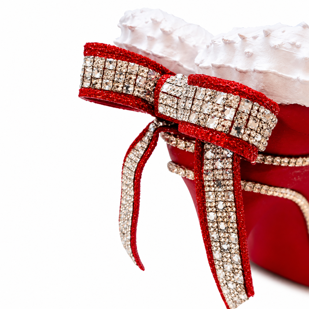Peppermint Kiss Christmas Stiletto | 3D Printed Holiday Floral Container