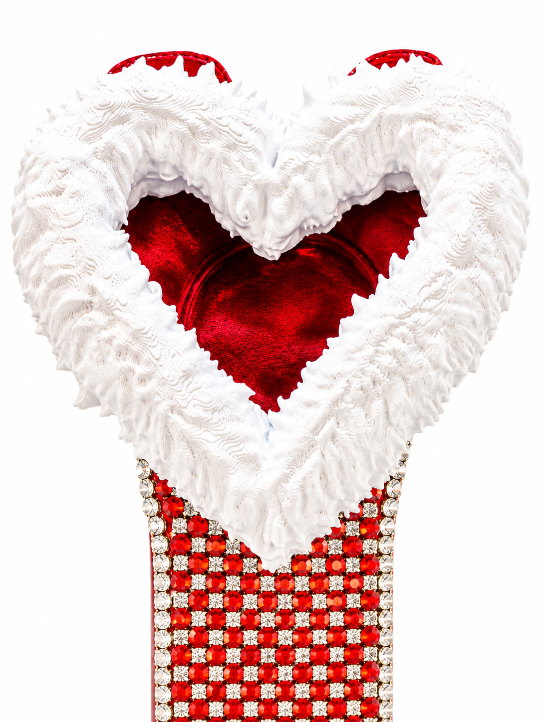 Peppermint Kiss Christmas Stiletto | 3D Printed Holiday Floral Container