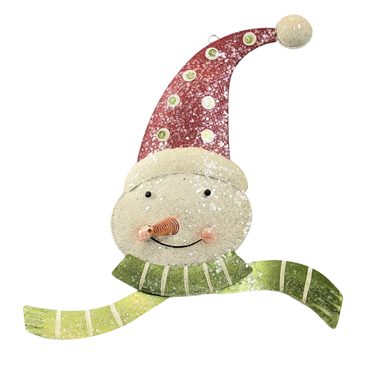 Mesh Metal Snowman Wall Art