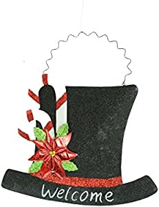 Welcome Hat Wall Decor with Candy Cane