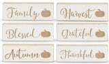 Assorted Wood Harvest Message Tabletop Signs