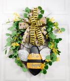 Metal Bee Decor Wreath Attachment