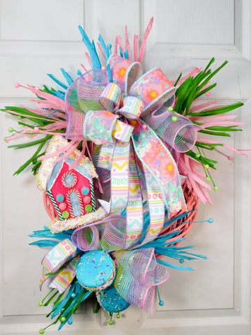 Candy Pink Christmas Wreath