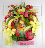 Ladybug Welcome Wreath