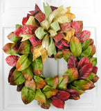 Fall Magnolia Wreath w/Terri Bow