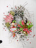 Flocked Christmas Fairy Wreath