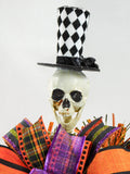 Happy Halloween Boo Skeleton Pumpkin