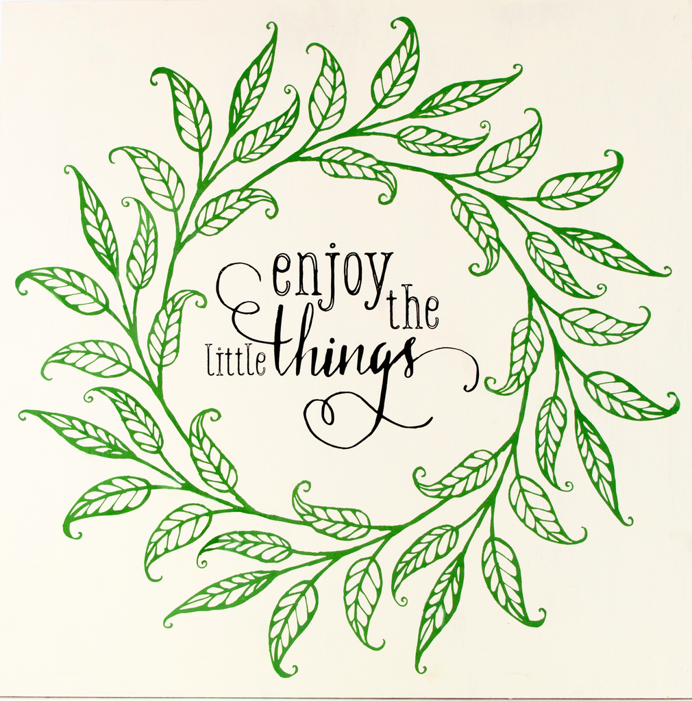 Enjoy the Little Things Wreath Art