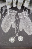 Winter Mittens with Jeweled Bow
