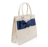 Linen Bow Handbag Tote